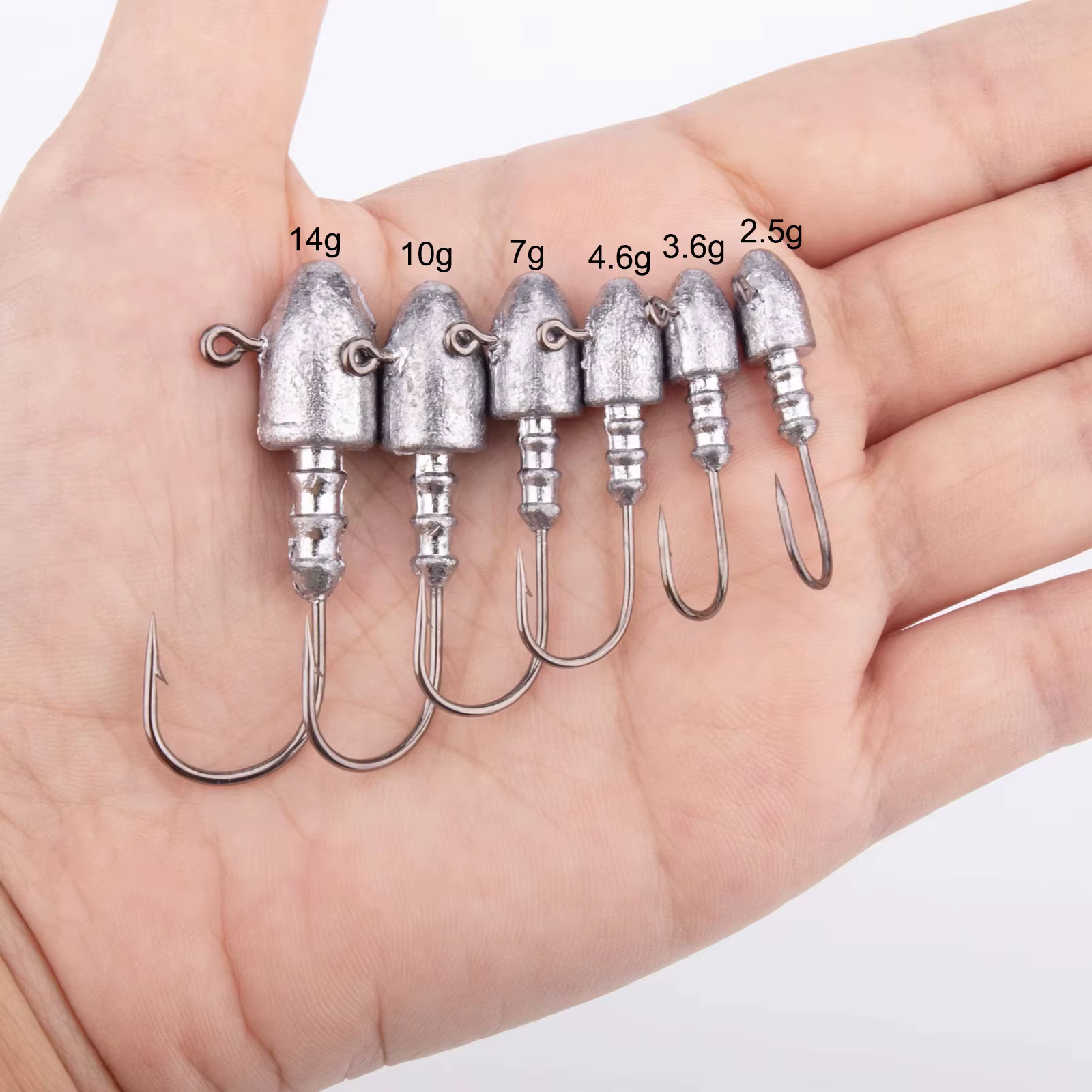 Anzuelos Jig Head Bala para señuelos blandos – Acero alto carbono