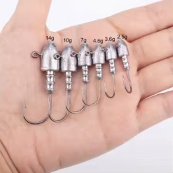 Anzuelos Jig Head Bala para señuelos blandos – Acero alto carbono