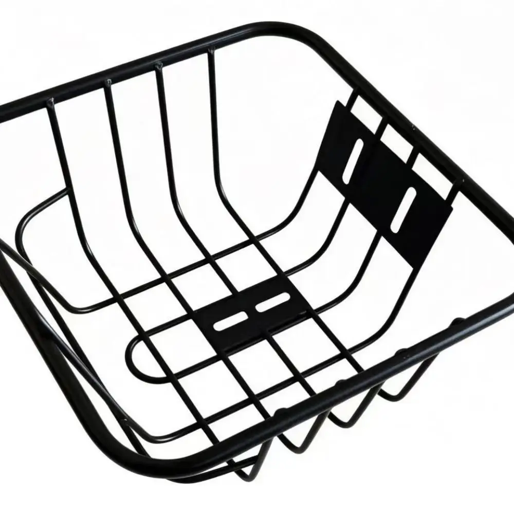 Cesta negra resistente para bicicleta