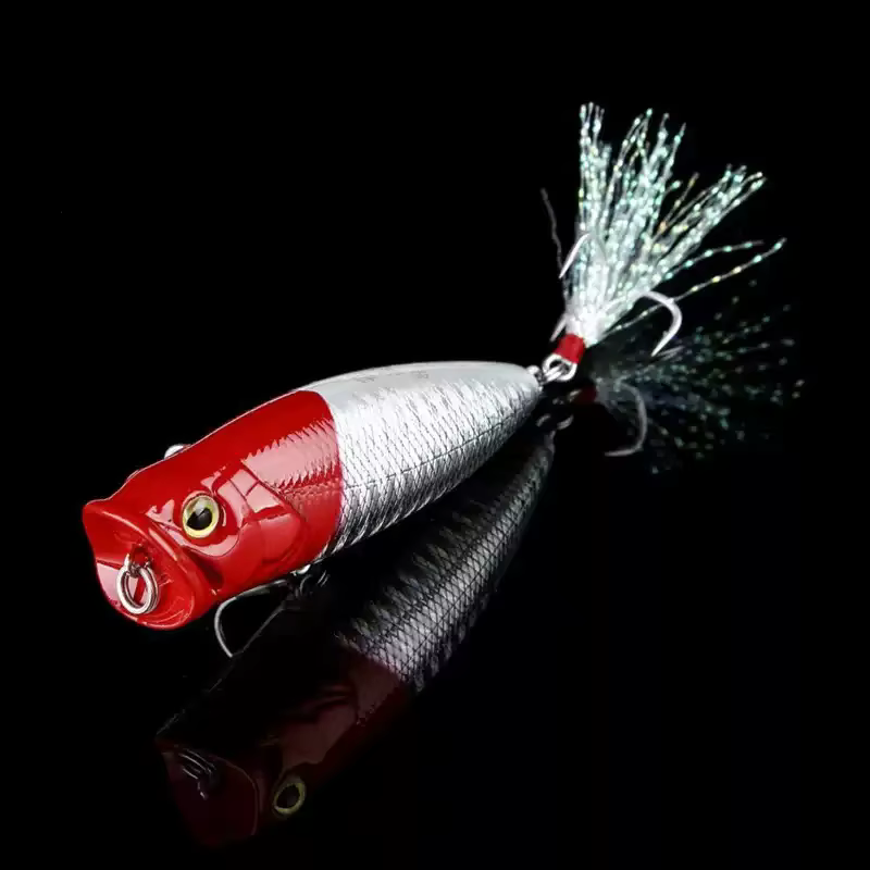 Popper sankehead de 70 mm para achigán – Flotante con triple anzuelo