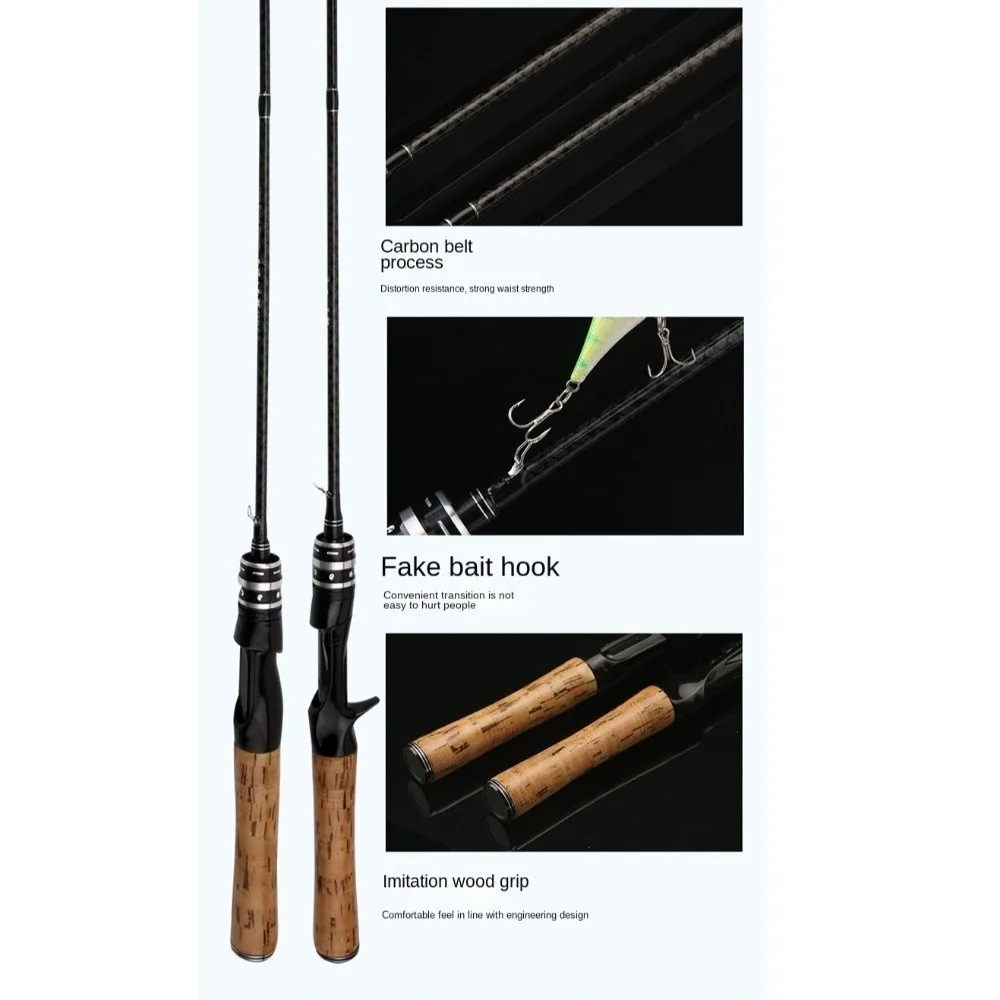 Caña giratoria de carbono UL/L 1,8 m – Superfuerte para pesca deportiva - imagen 4
