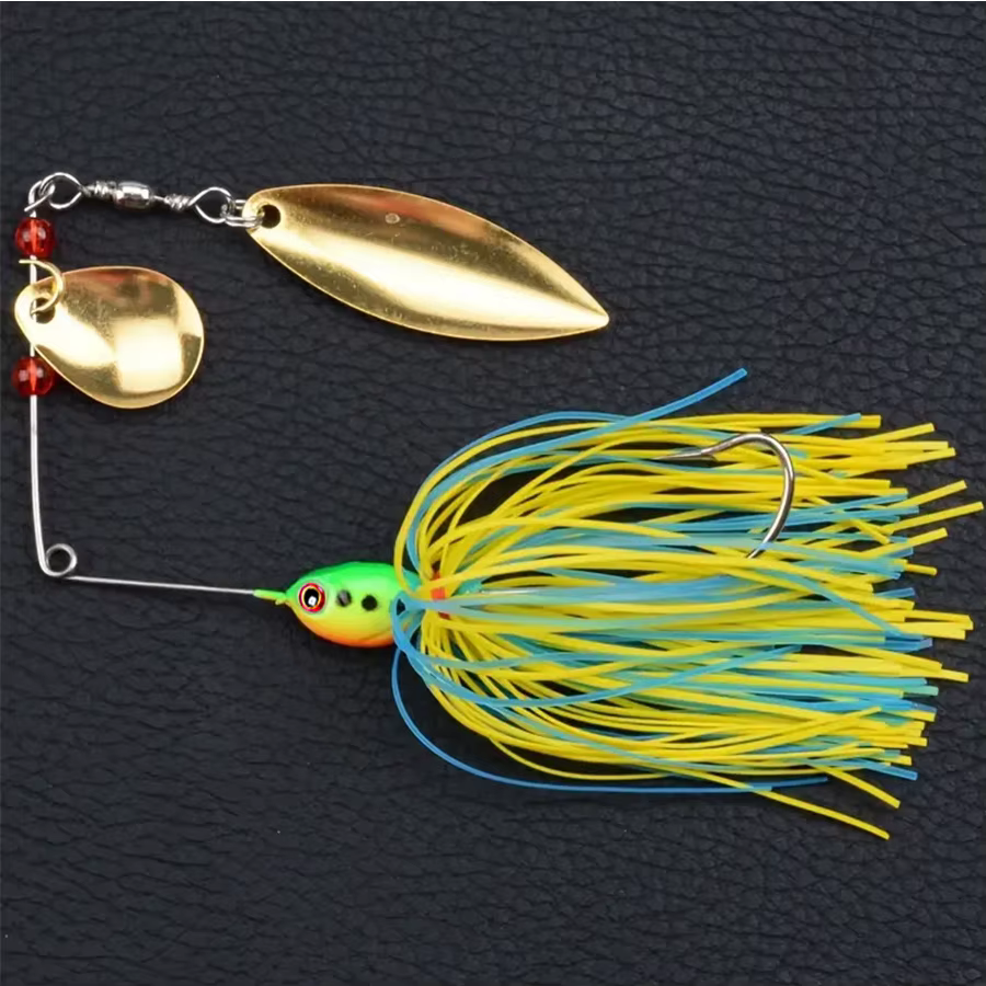 Spinnerbait 17g para lucio – señuelo sinking giratorio de metal - imagen 3