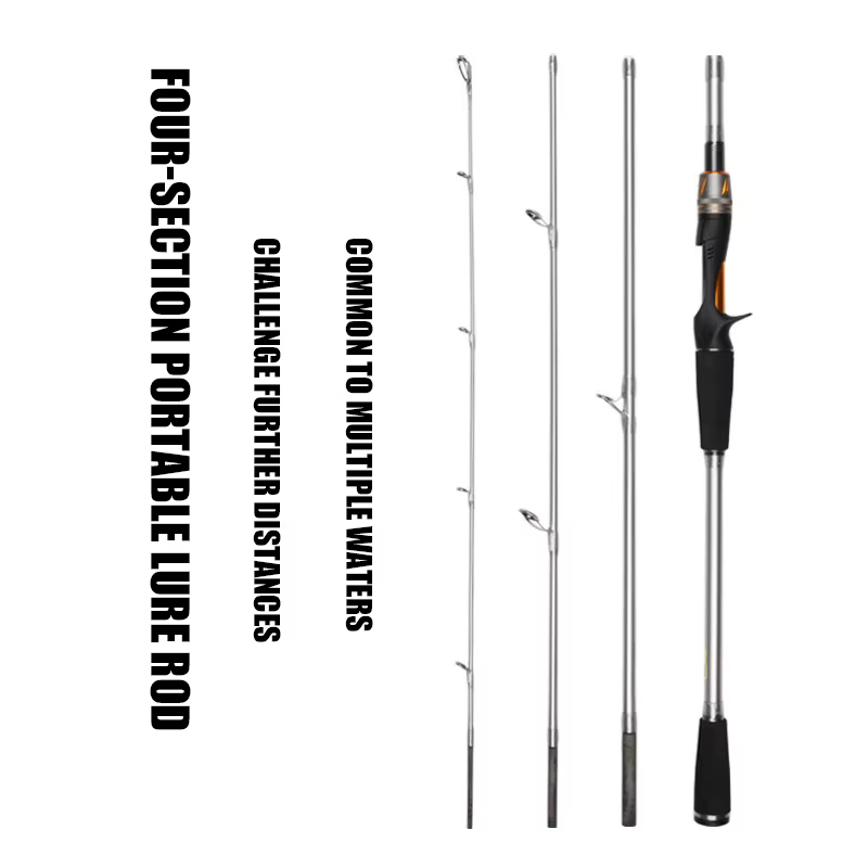 Caña de carbono portátil de acción rápida para spinning y casting - imagen 3