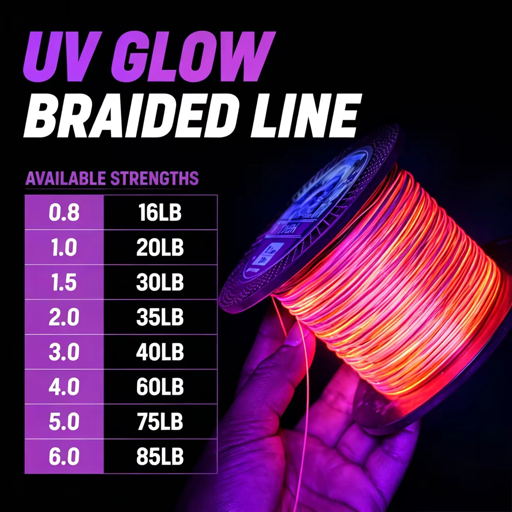 Thornsline 8X UV Glow – Línea trenzada PE antidesgaste - imagen 4
