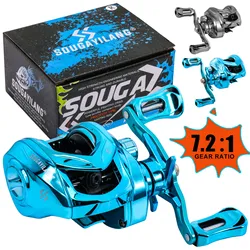 Sougayilang Serie UV Carrete Baitcasting ultraligero para carpas