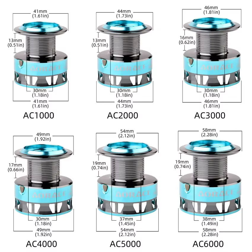 Carrete giratorio AC1000-6000 – Ratio 5,2:1 para carpa - imagen 3
