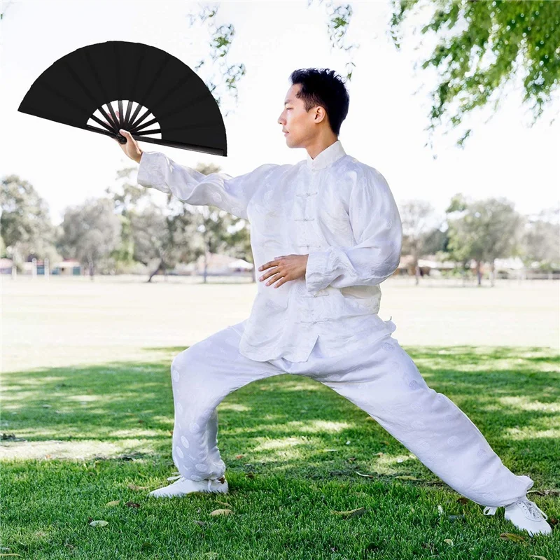 Abanico plegable vintage estilo chino – Perfecto para boda y kung fu - imagen 3