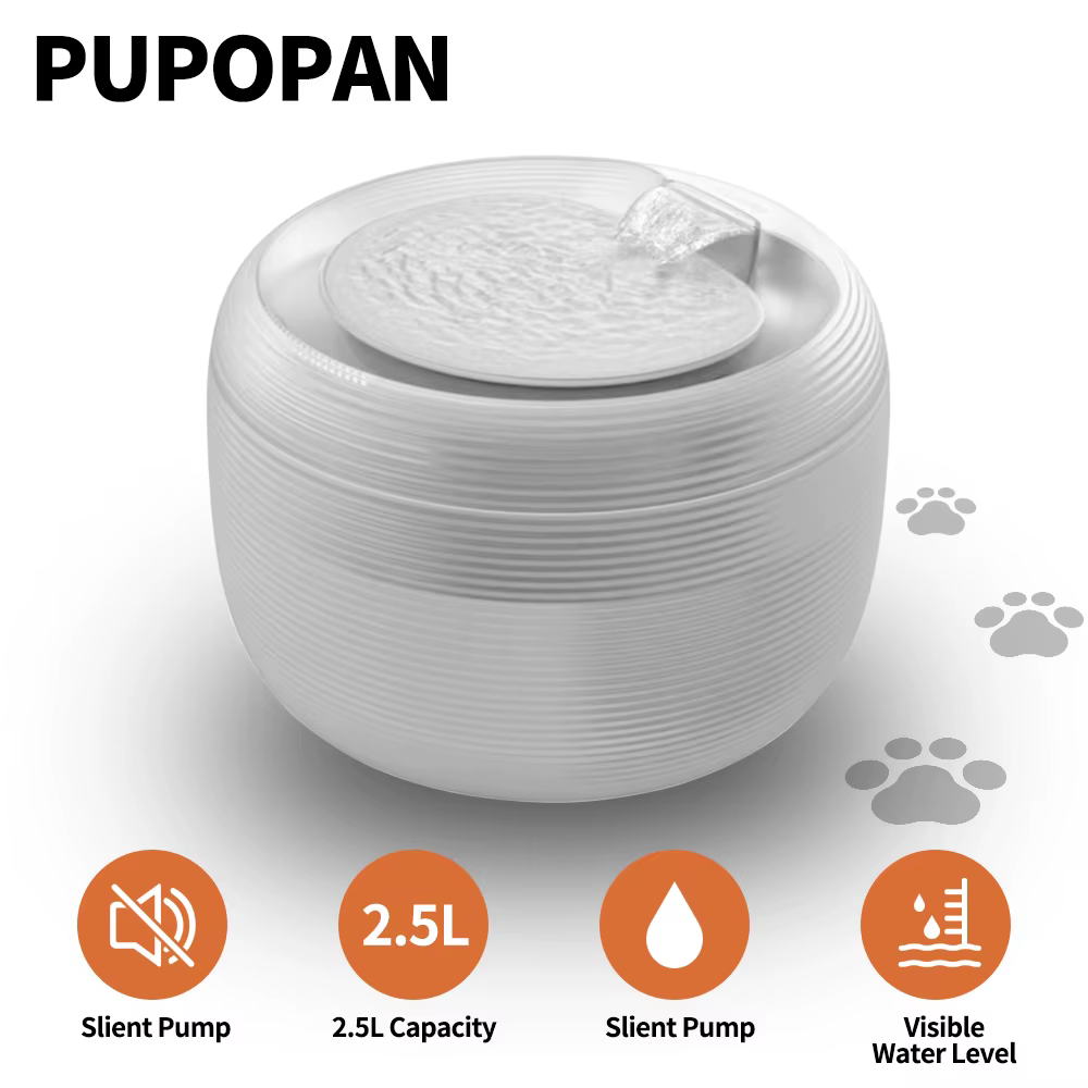 Bebedero inteligente para gatos silencioso con LED y filtro BPA - imagen 2
