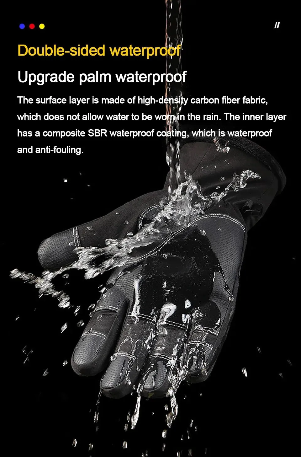 Guantes de pesca de invierno táctiles – Impermeables y antideslizantes - imagen 2