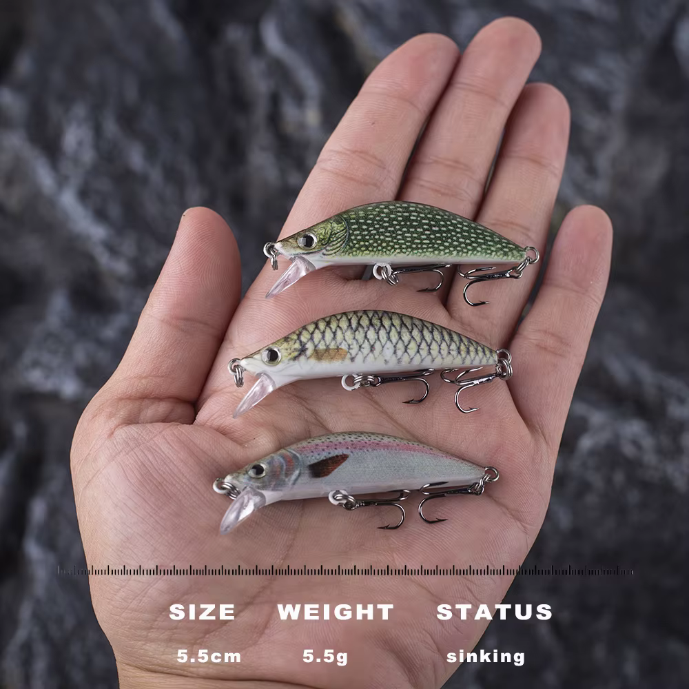 CCLTBA Crankbait hundido – Cebo duro pececillo para agua dulce - imagen 5