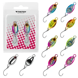 THKFISH Cuchara giratoria mini metálica para trucha y lucio