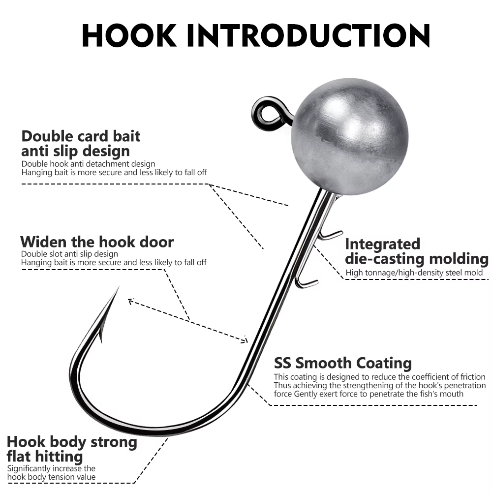 Anzuelos Ned Rig Proberos para Vinilo – Jig Hook de Pesca de Precisión - imagen 5