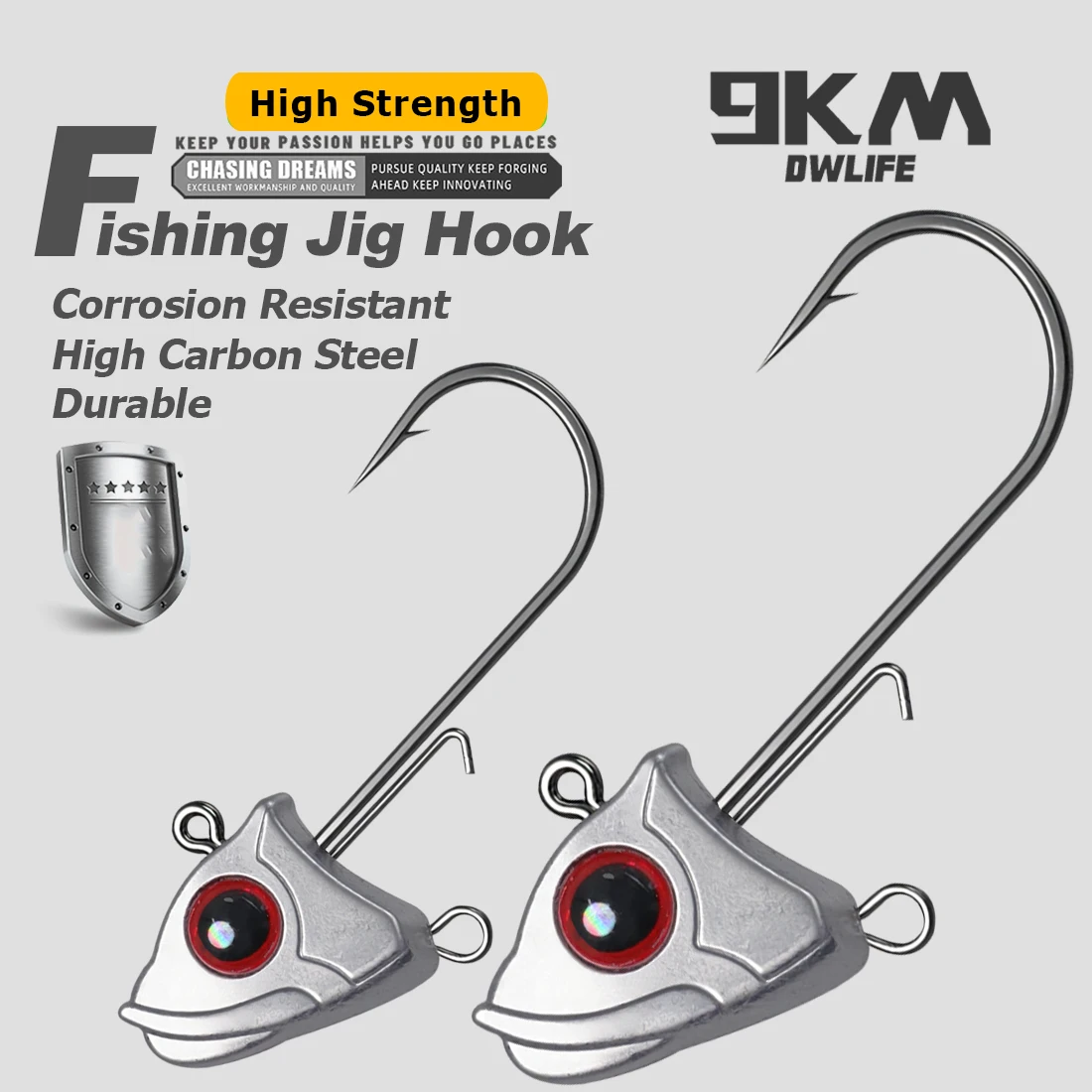 9KM Jig Head con ojos 3D de manivela para vinilo