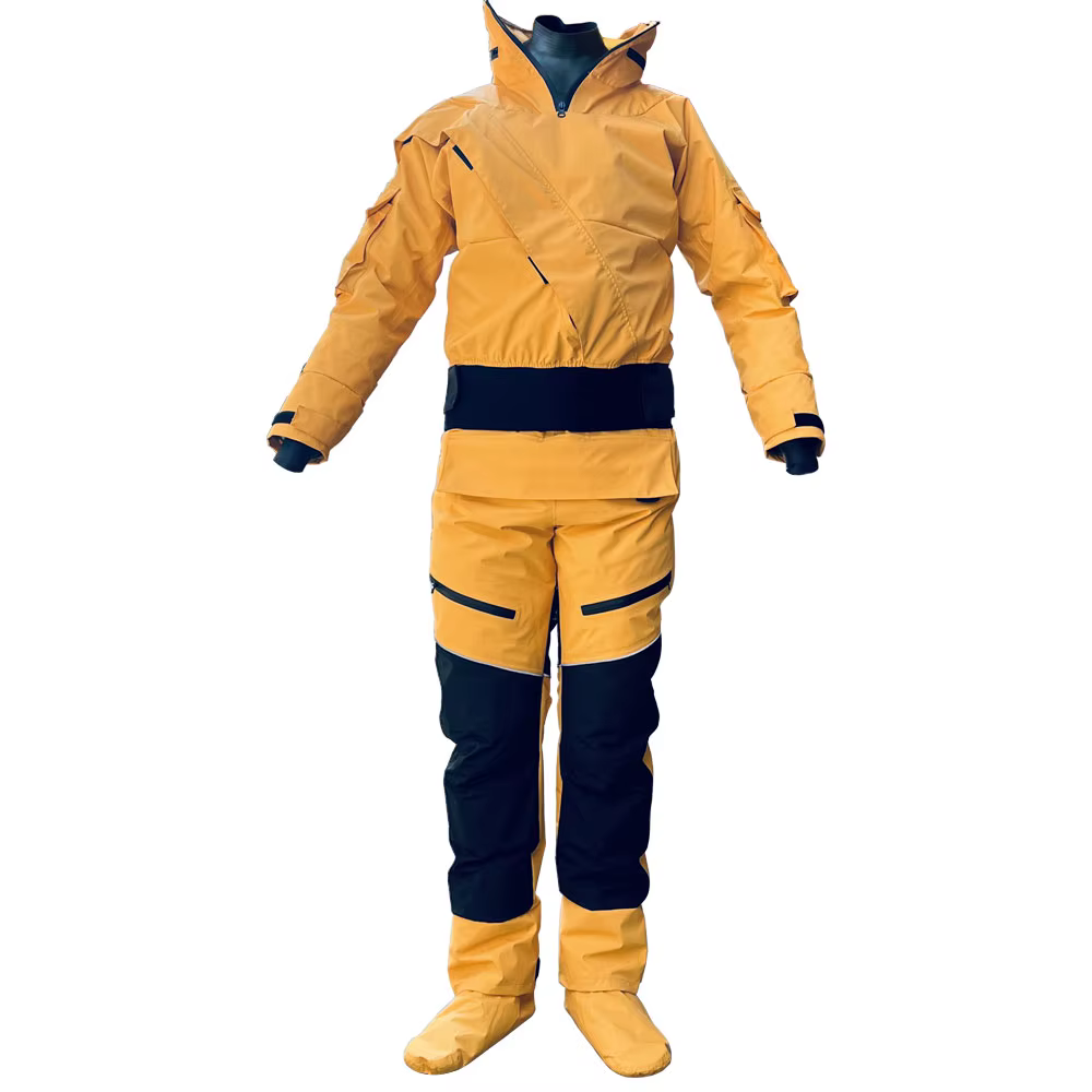 Traje seco para pesca en kayak con entrada frontal y capucha - imagen 4