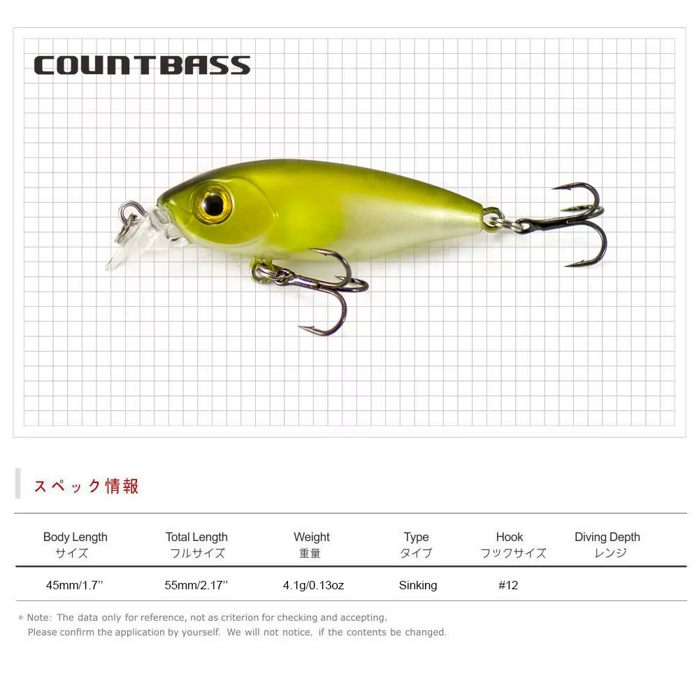 COUNTBASS Minnow hundido – Señuelo wobbler para pesca - imagen 4