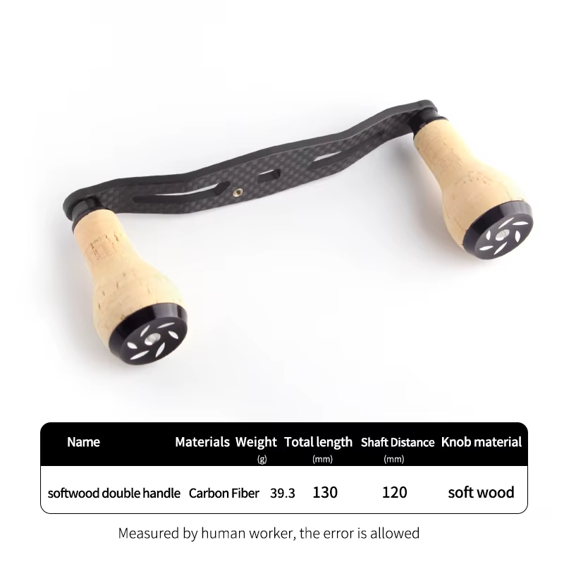 Mango de Carrete Ruke – Carbono y Madera para Baitcasting 120-130mm - imagen 5