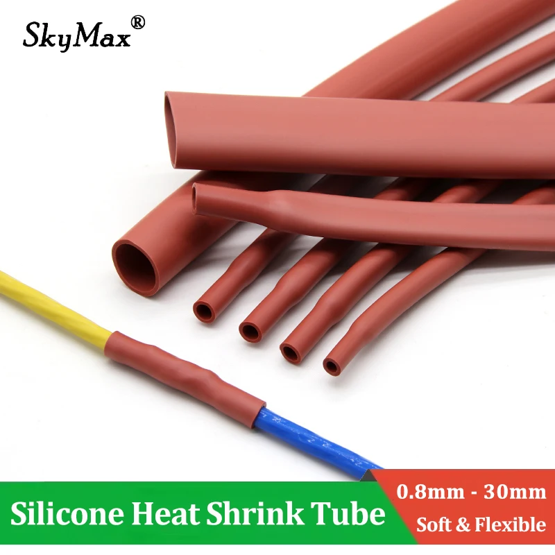 Tubo termorretráctil de silicona rojo, resistente al calor - imagen 3