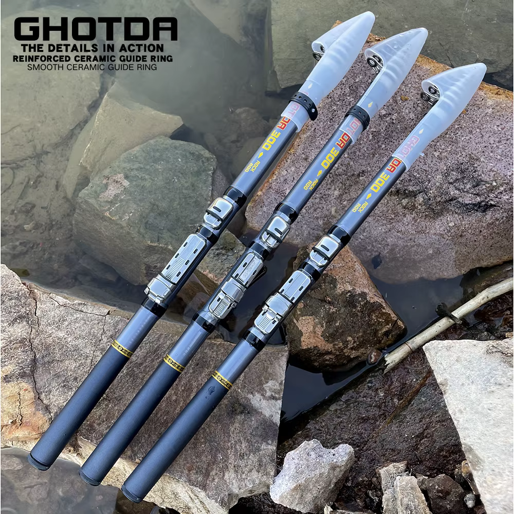 Caña de Pesca Telescópica Carbono Acción Extra para Roca - imagen 5