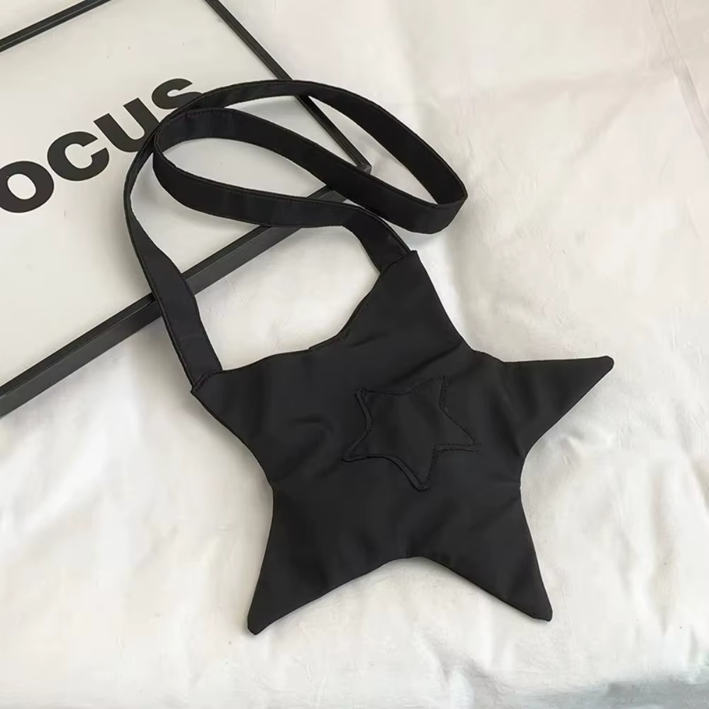Bolso crossbody forma estrella mujer lona color sólido - imagen 3