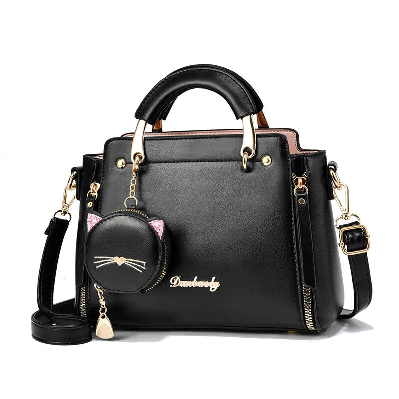 Bolso bandolera mujer – Monedero gato con funda auriculares - imagen 2