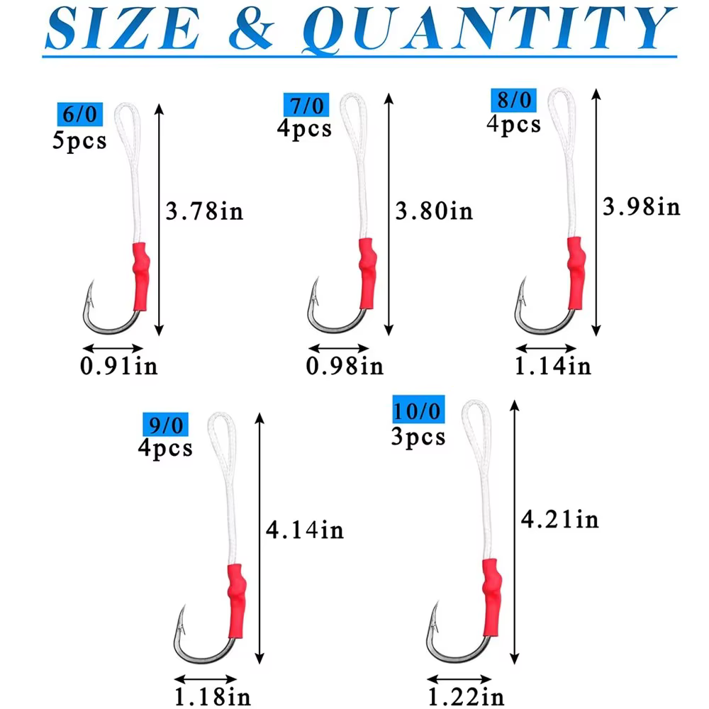 Anzuelos Assist Jigging Inoxidable – Línea PE para Atún Delfín - imagen 2
