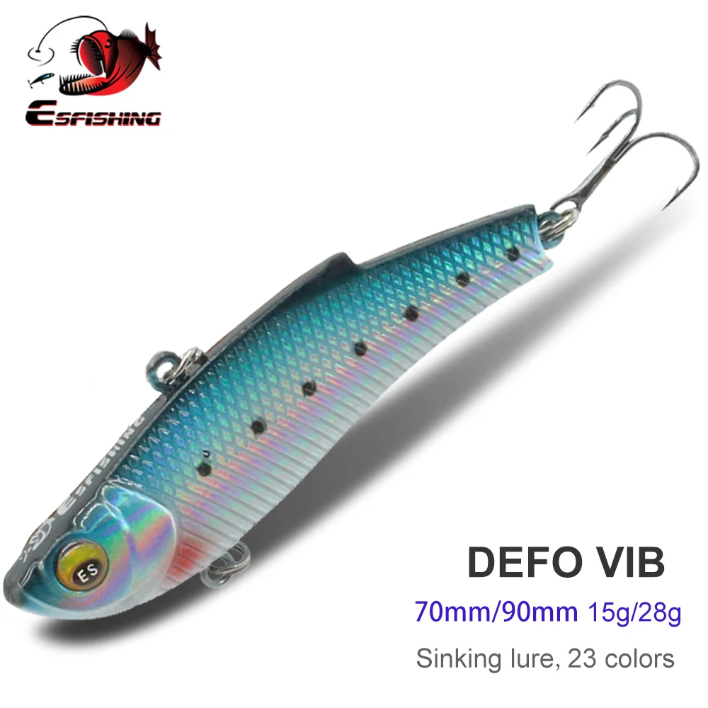 DEFO VIB Wobbler vibrante 70-90mm hundido para lucio, perca y trucha