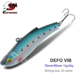 DEFO VIB Wobbler vibrante 70-90mm hundido para lucio, perca y trucha