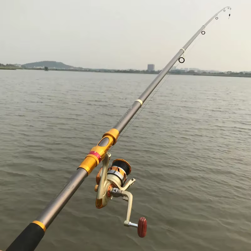 Caña telescópica carbono 2,1-3,6m – Tiro lejano para peces grandes