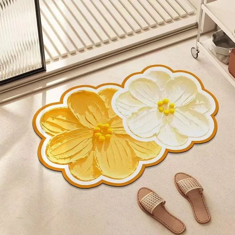 Estera de diatomita antideslizante para baño – Alfombra absorbente secado rápido - imagen 3
