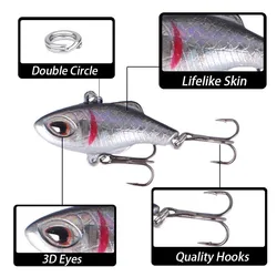Wobbler Crankbait de invierno hundimiento rápido para el mar