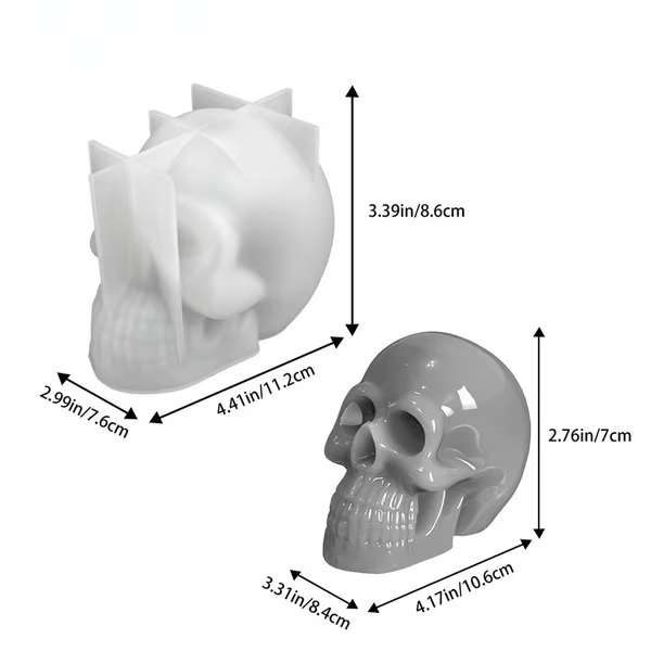 Molde de Silicona Calavera 3D para Velas y Jabón - imagen 5