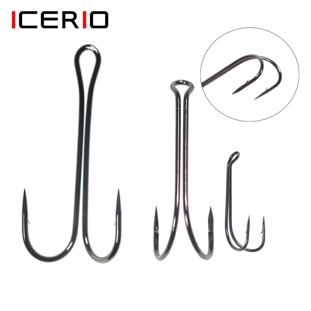 Icerio Ánzuelos Dobles Asist para Jig Head – Vinilo y Rana