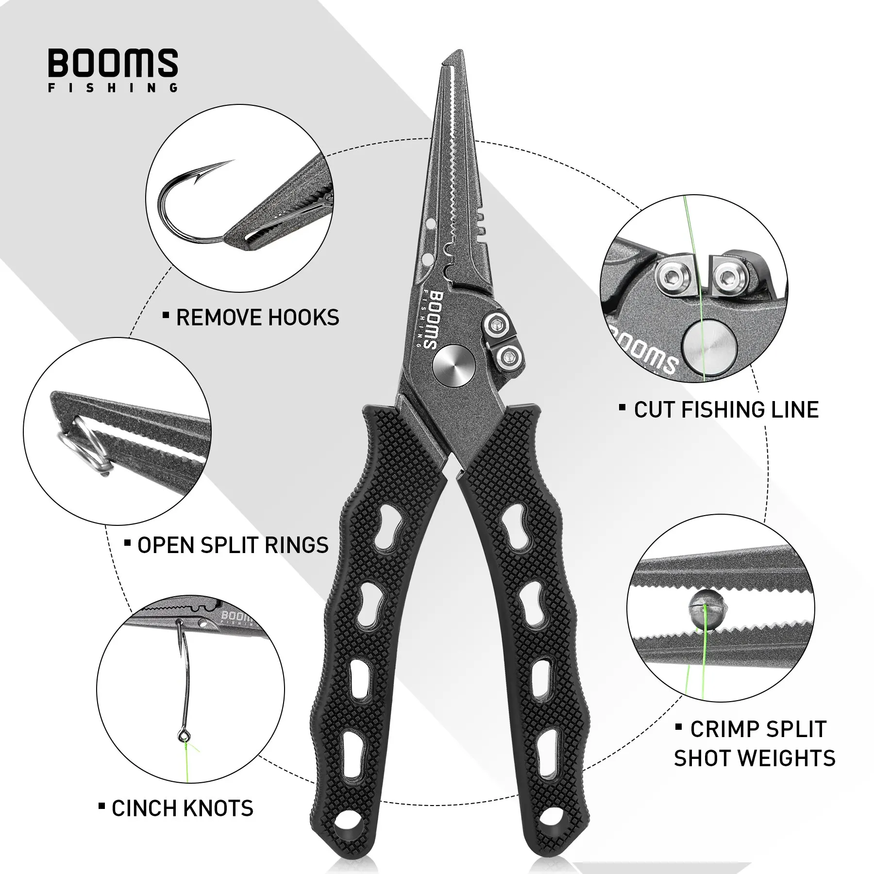 Booms Fishing Alicates de pesca F07 - Herramientas multifuncionales