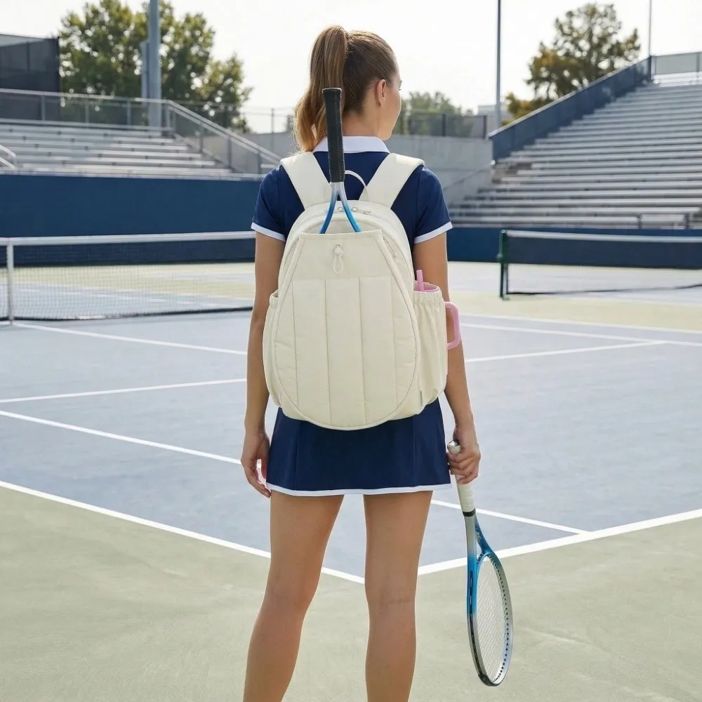 Mochila tenis impermeable gran capacidad con funda ajustable - imagen 3