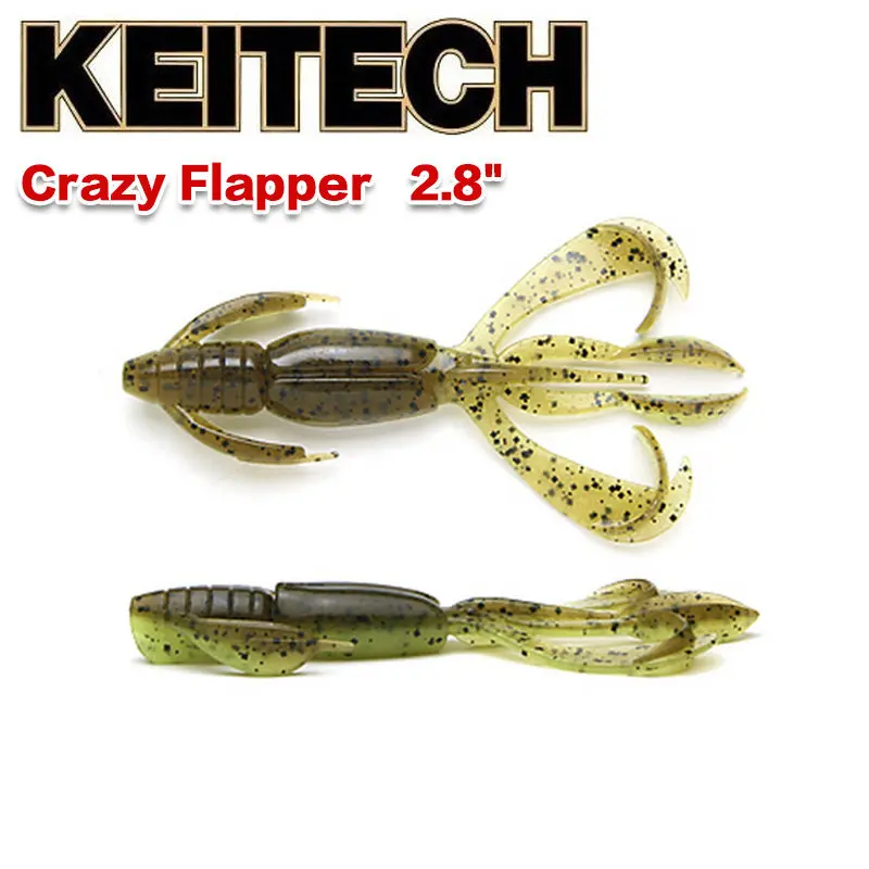 KEITECH Crazy Flapper señuelo vinilo tipo camarón-insecto Texas
