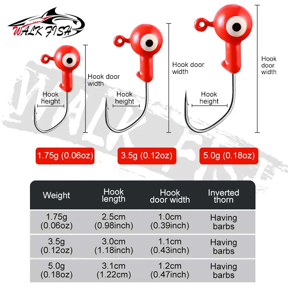 Walk Fish Jig Head – Cabeza plomada versátil para vinilo - imagen 5