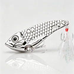 Metal Vib 5-15g: Señuelo glitter bicolor con gancho triple