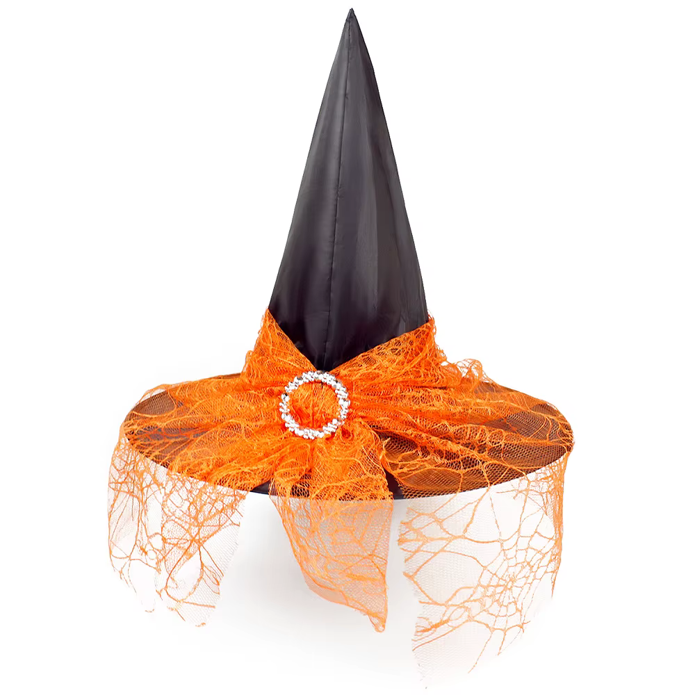 Sombrero de Bruja de Encaje para Cosplay y Halloween