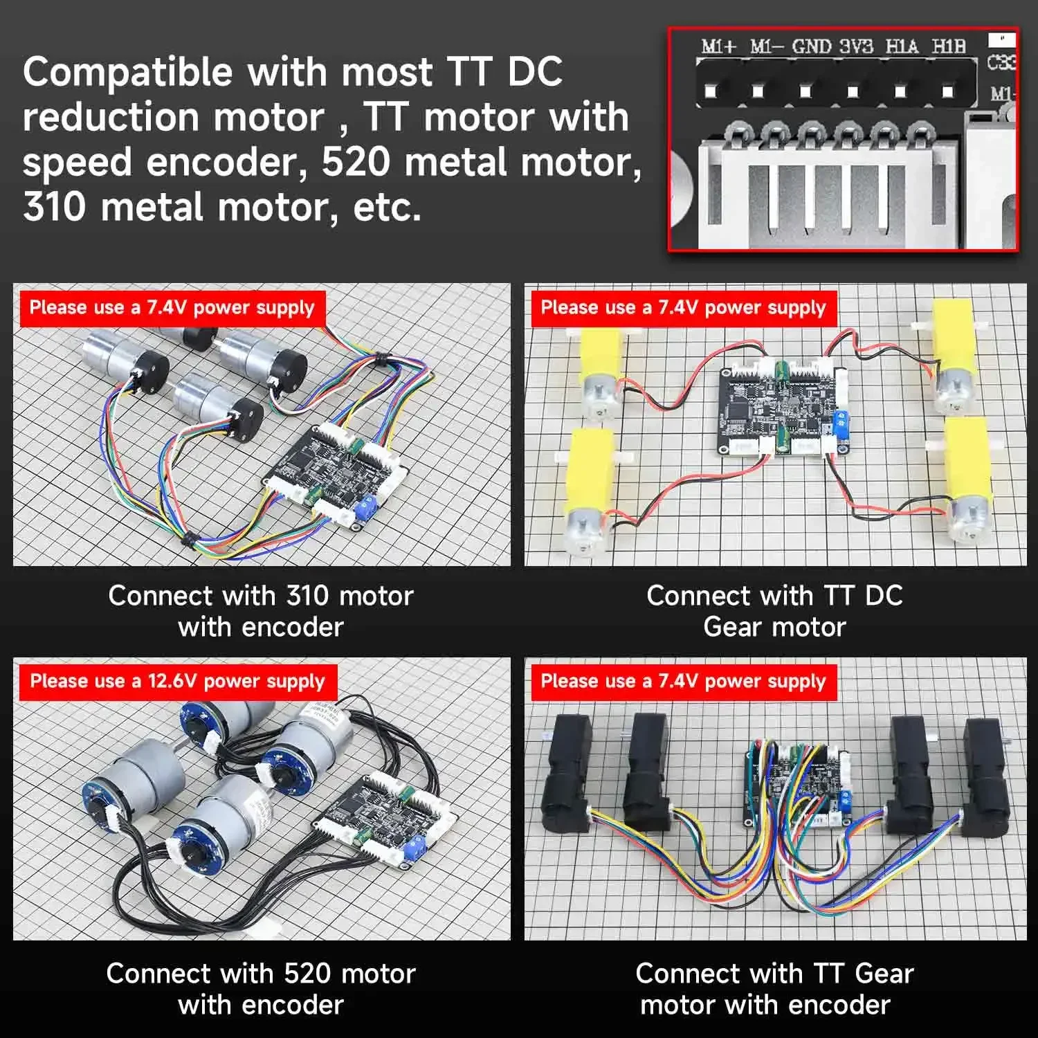 Controlador de motor con codificador multicanal Yahboom - imagen 5