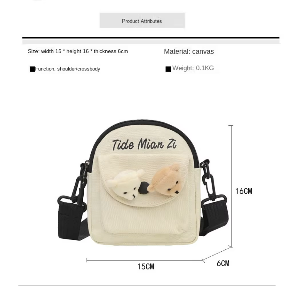 Bolso Bandolera Bordado con Diseño de Dibujos Animados para Niñas - imagen 2