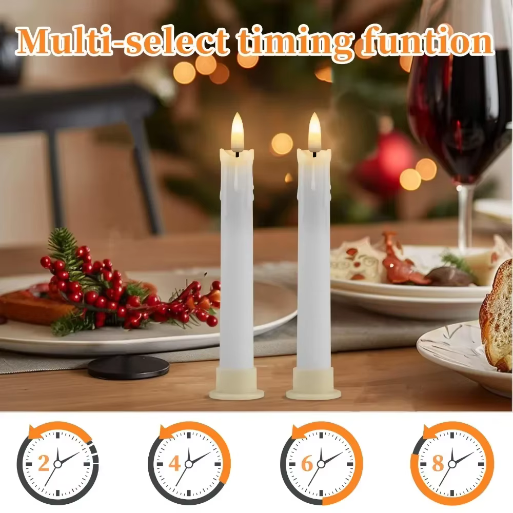 Velas LED cónicas sin llama con mando para Halloween y Navidad - imagen 2