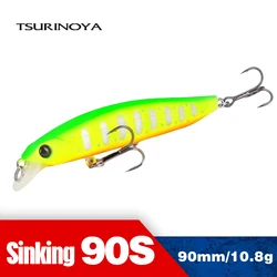 TSURINOYA 90SS Cebo duro Minnow Hundimiento lento aguas poco profundas