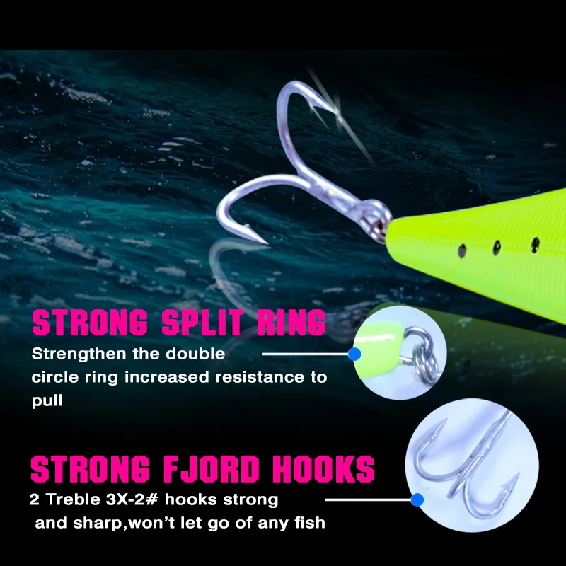 FJORD Minnow 130 mm – Swimbait Jerkbait de 52 g para agua salada - imagen 2