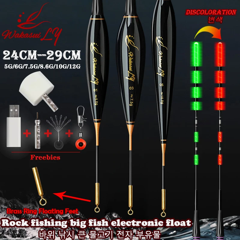 Flotador rojo con luz LED para pesca de carpa