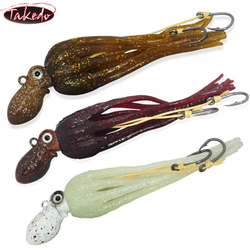 TAKEDO LG01 Jig Head vinilo de calamar anzuelo asistente pesca - imagen 2