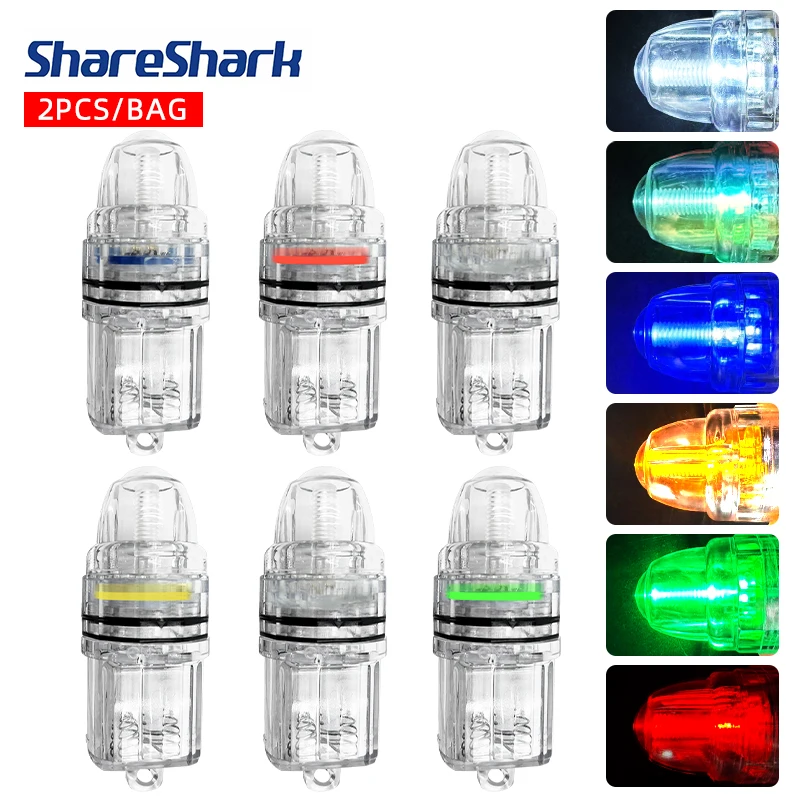 ShareShark Luz de pesca submarina LED profunda intermitente curricán - imagen 3