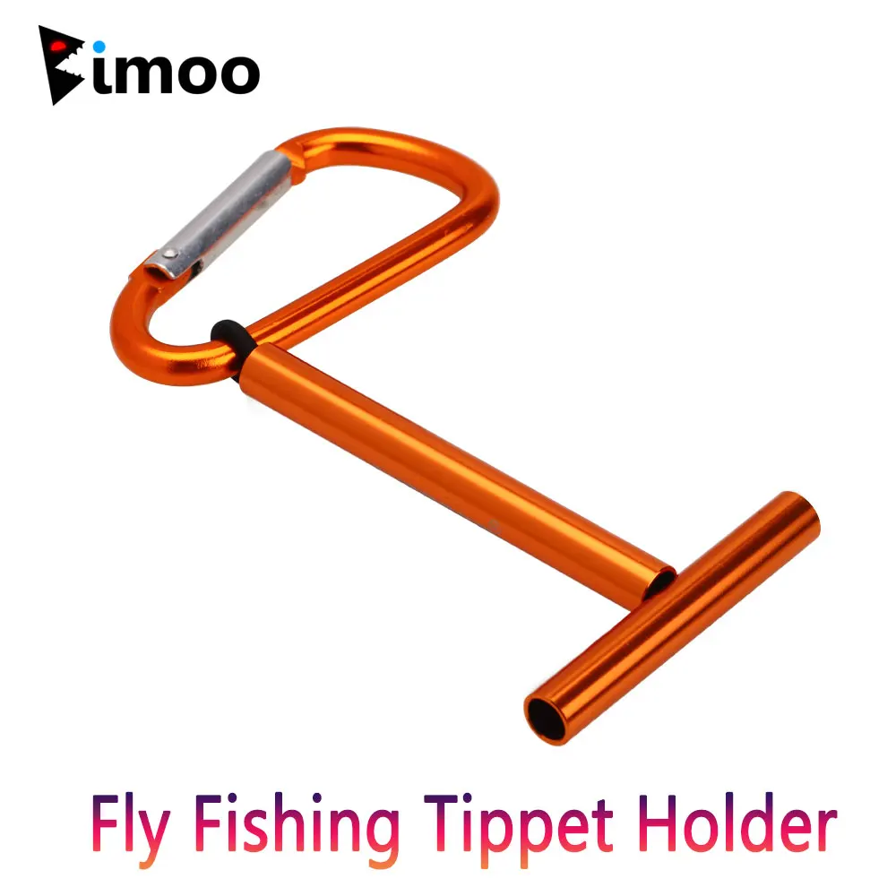Soporte de tippet visto de frente con hebilla de aluminio