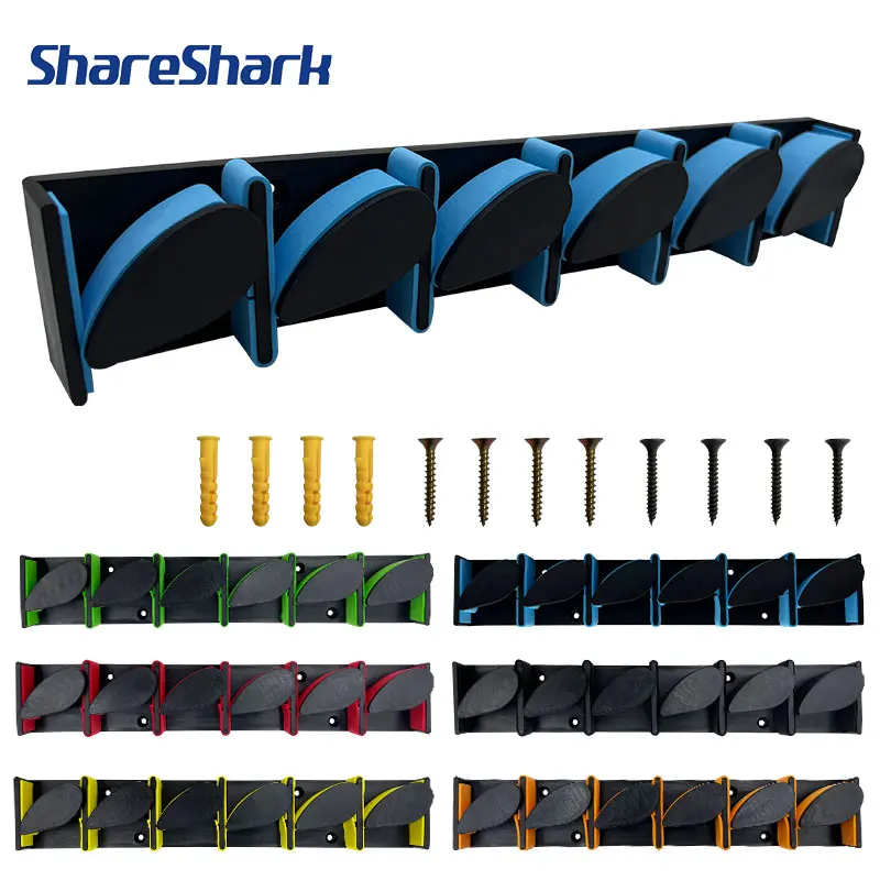 ShareShark Soporte pared para cañas, organizador vertical y horizontal