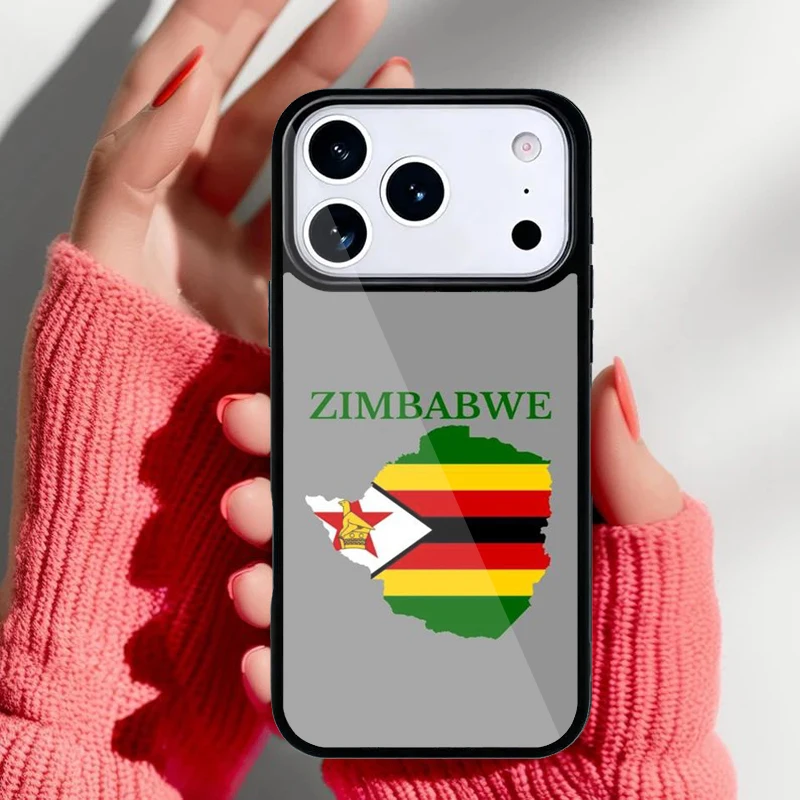 Detalle de la funda con bandera de Zimbabue