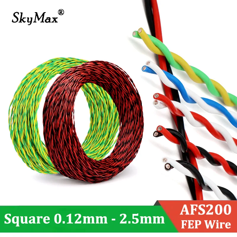 Cable de par trenzado AFS200 de cobre estañado FEP de alta temperatura - imagen 5